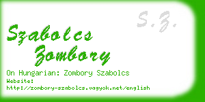 szabolcs zombory business card